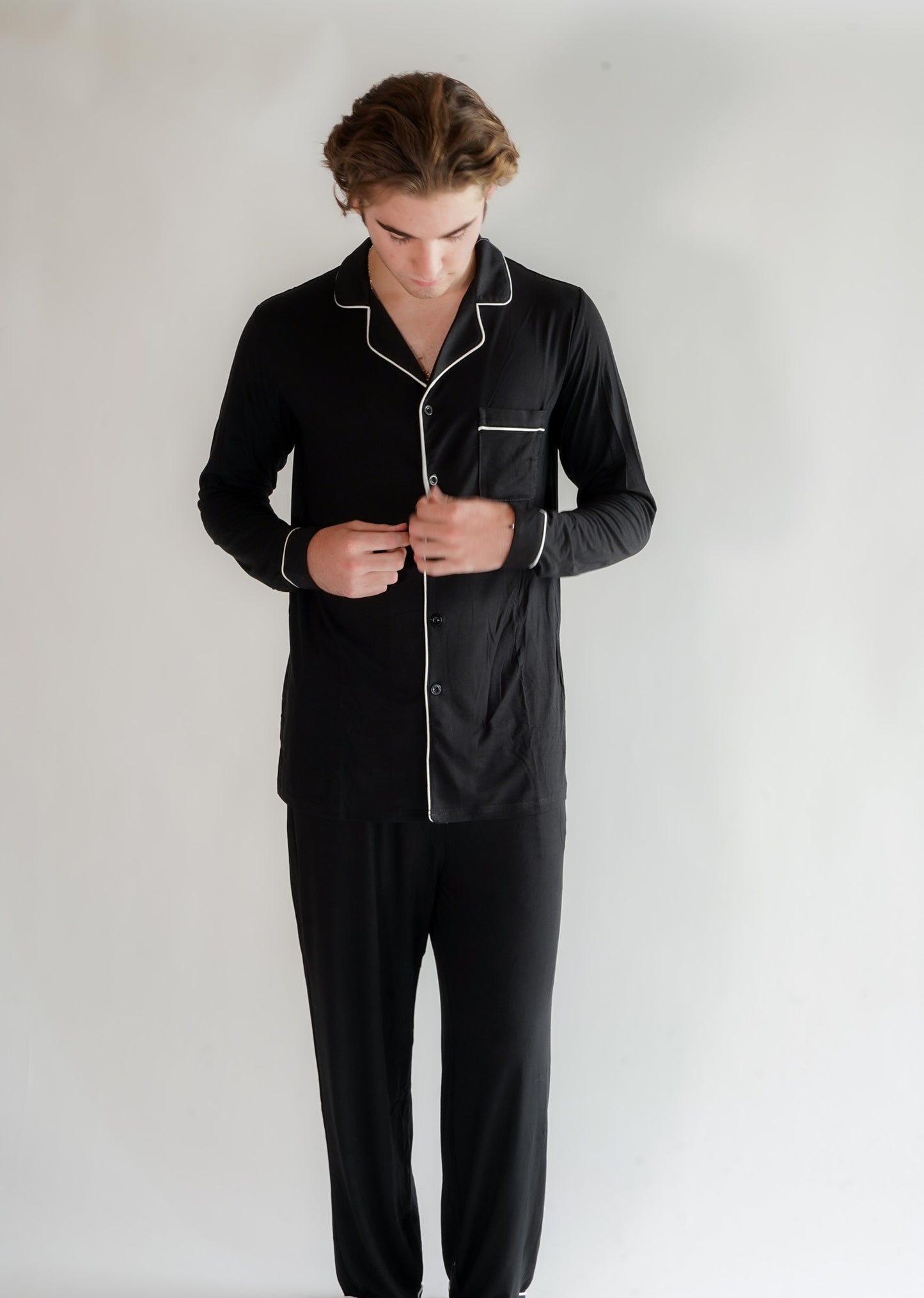 Classic Men Pants Set Black
