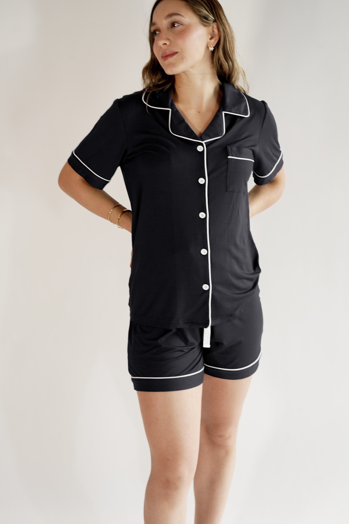 Classic Her Shorts Set Black