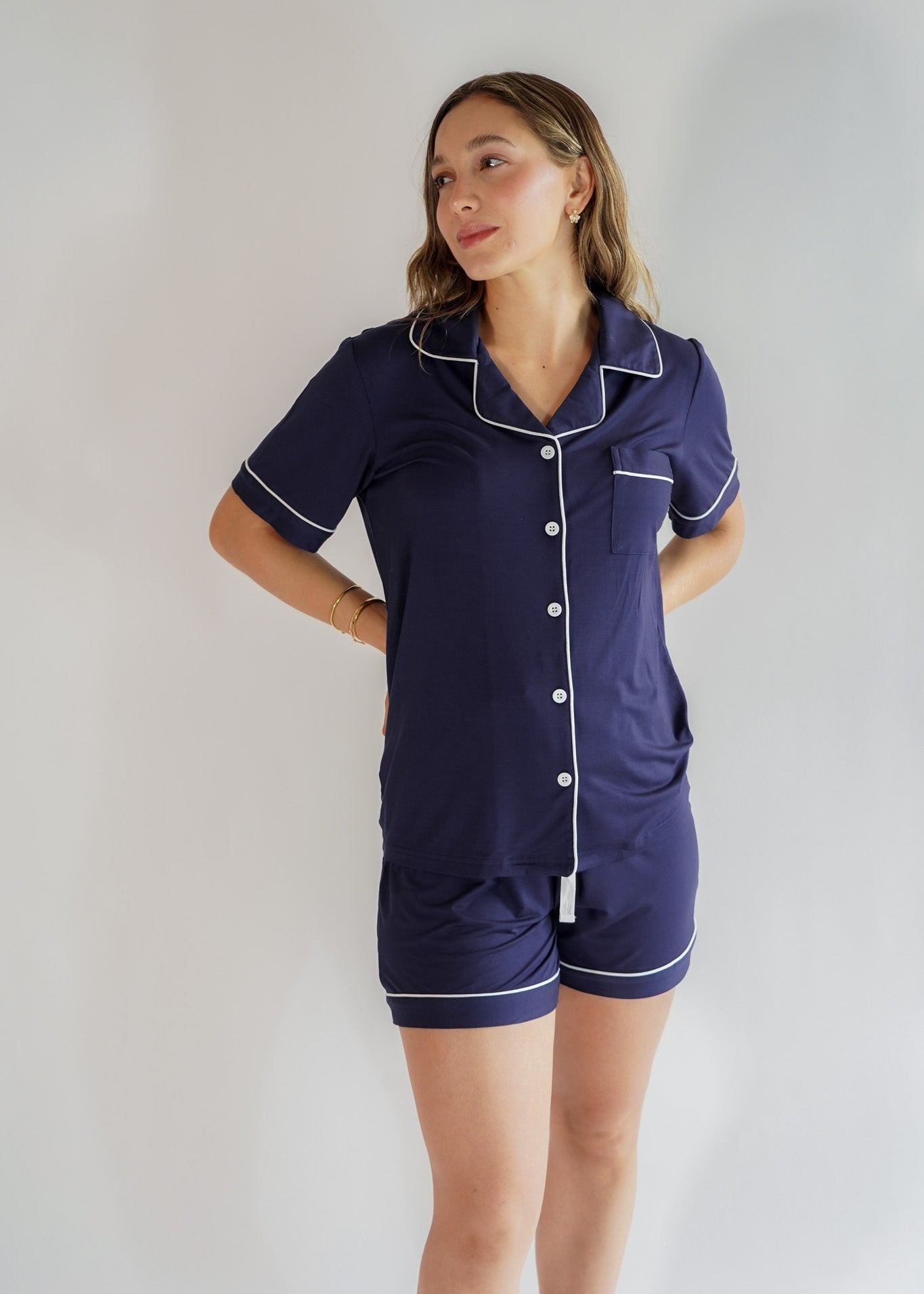 Classic Her Shorts Set Navy