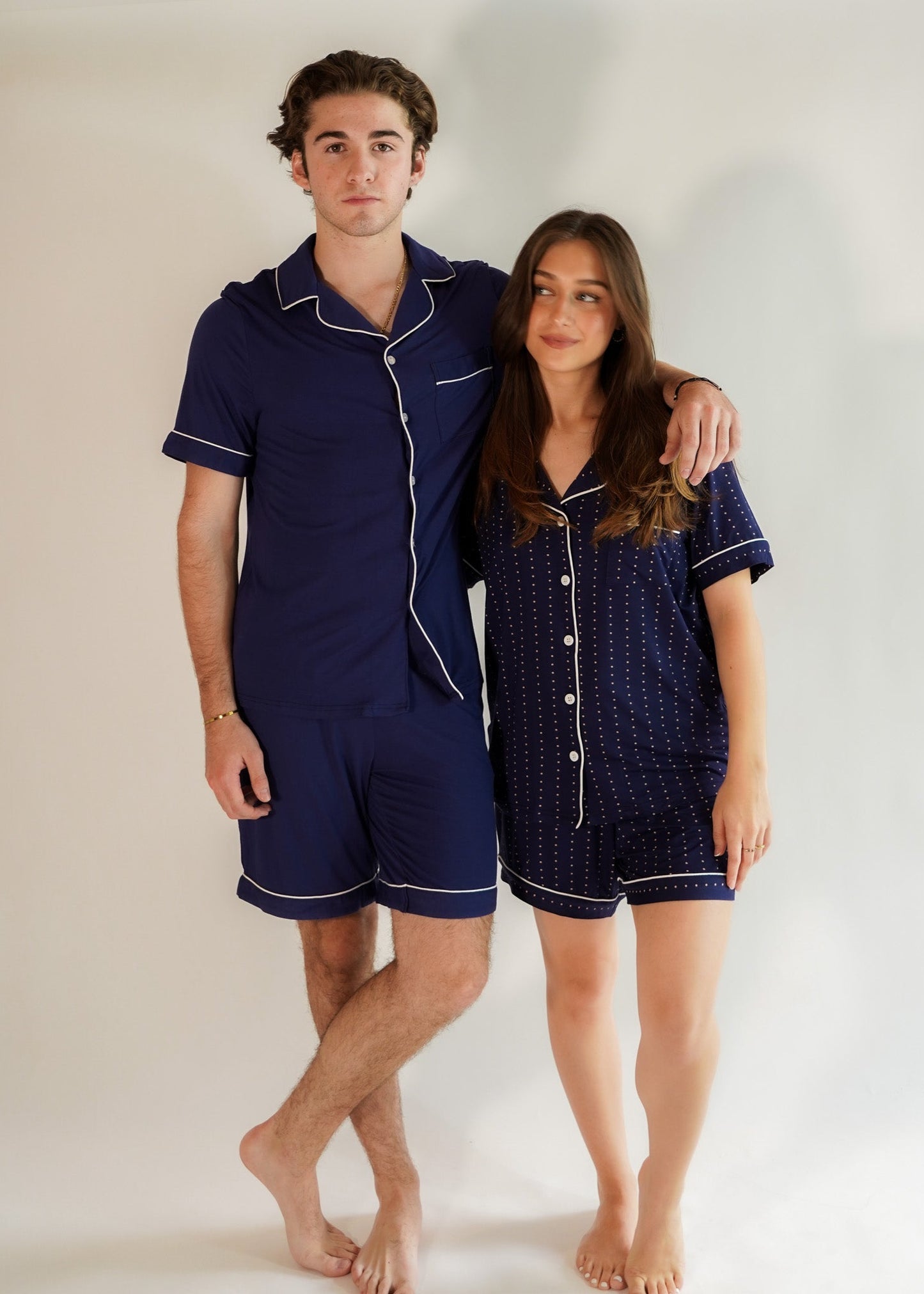Classic Men Shorts Set Navy