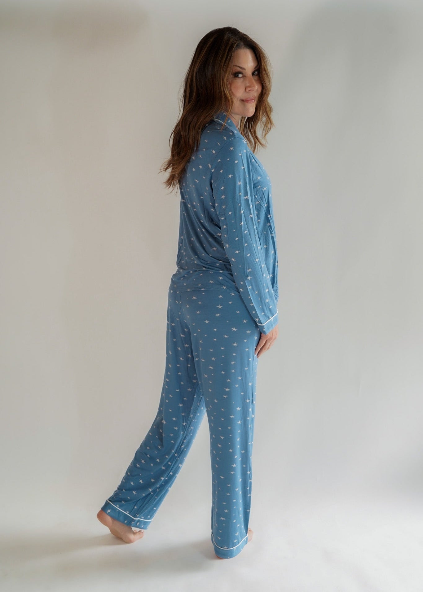 Classic Her Pants Set Blue Stars