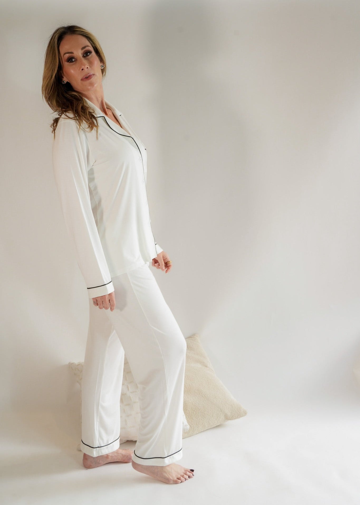 Classic Her Pants Set White
