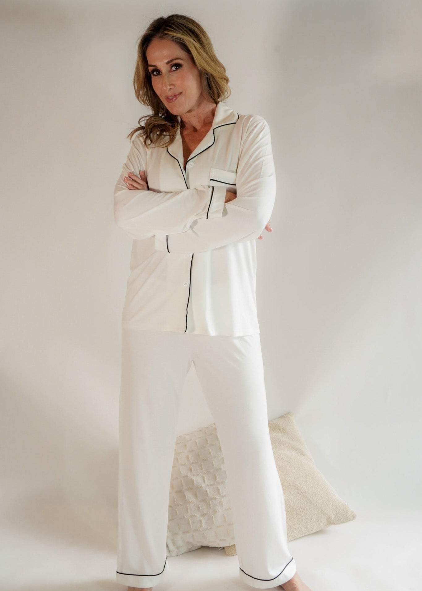 Classic Her Pants Set White