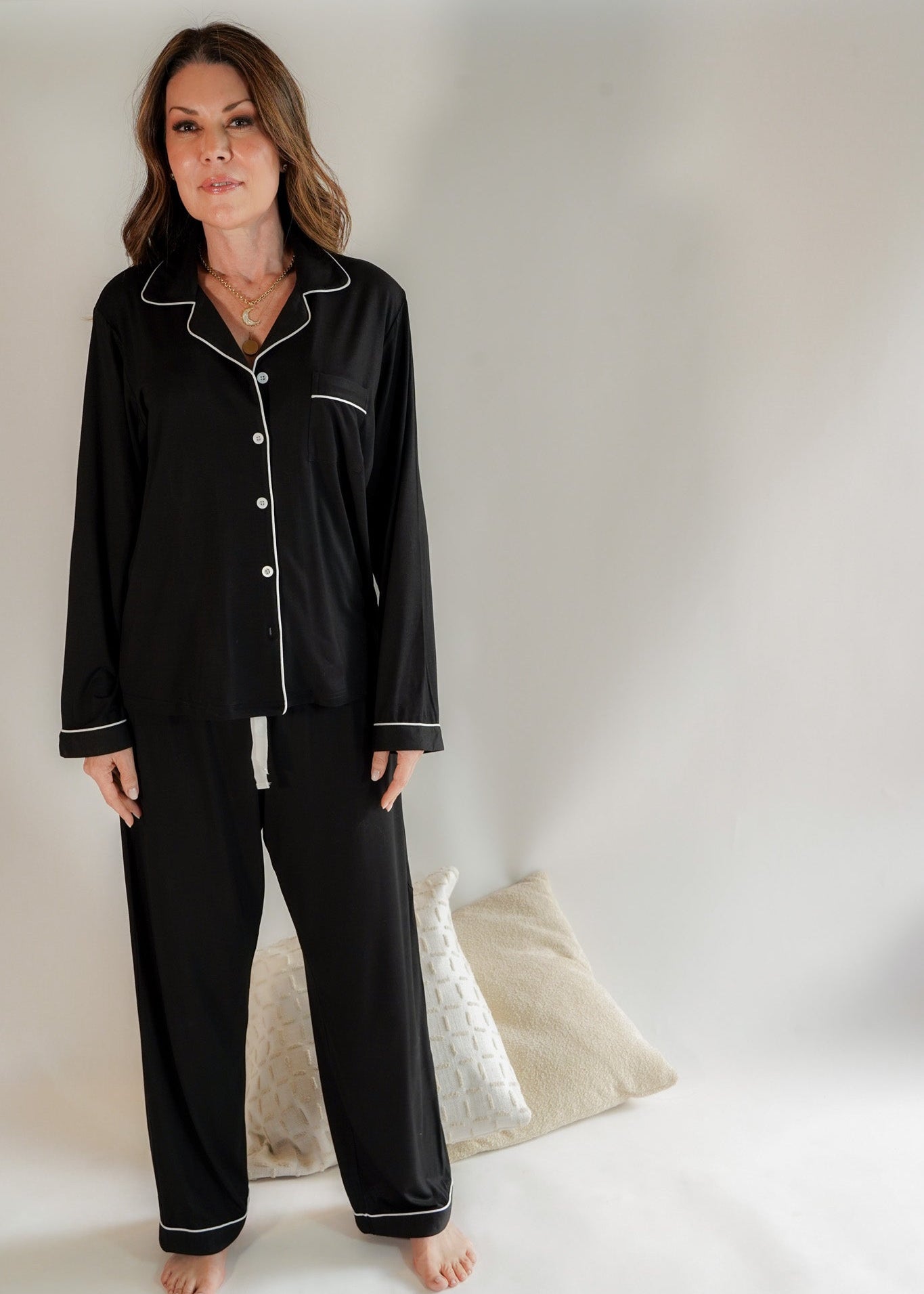Classic Her Pants Set Black