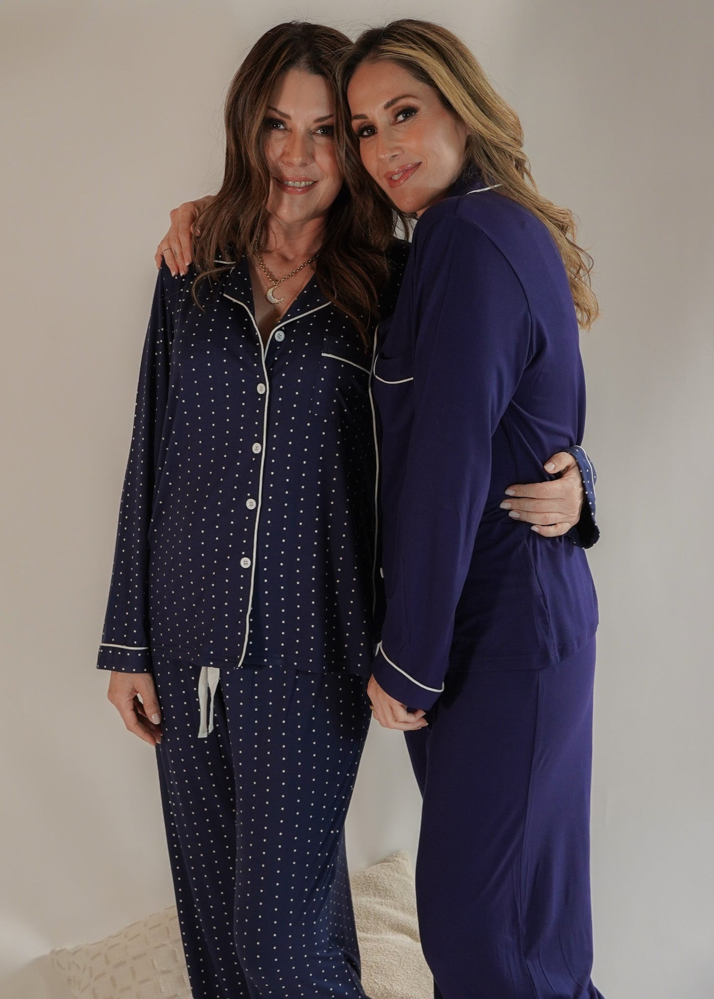 Classic Her Pants Set Blue Dots