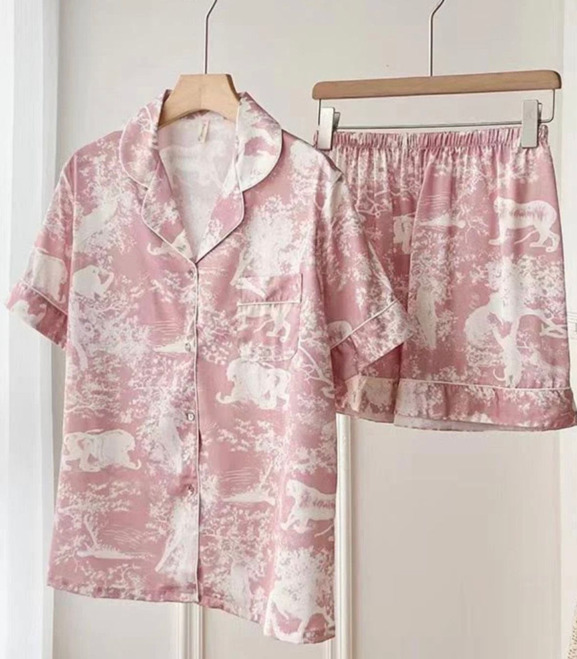 Dreamy Her Shorts Set Pink Toile