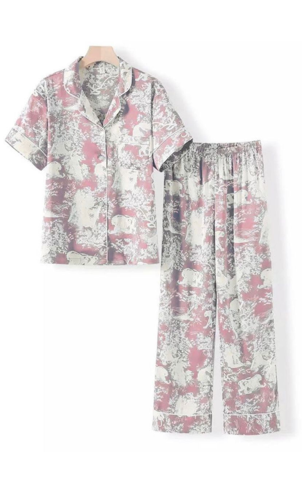 Dreamy Her Pants Set Pink Toile