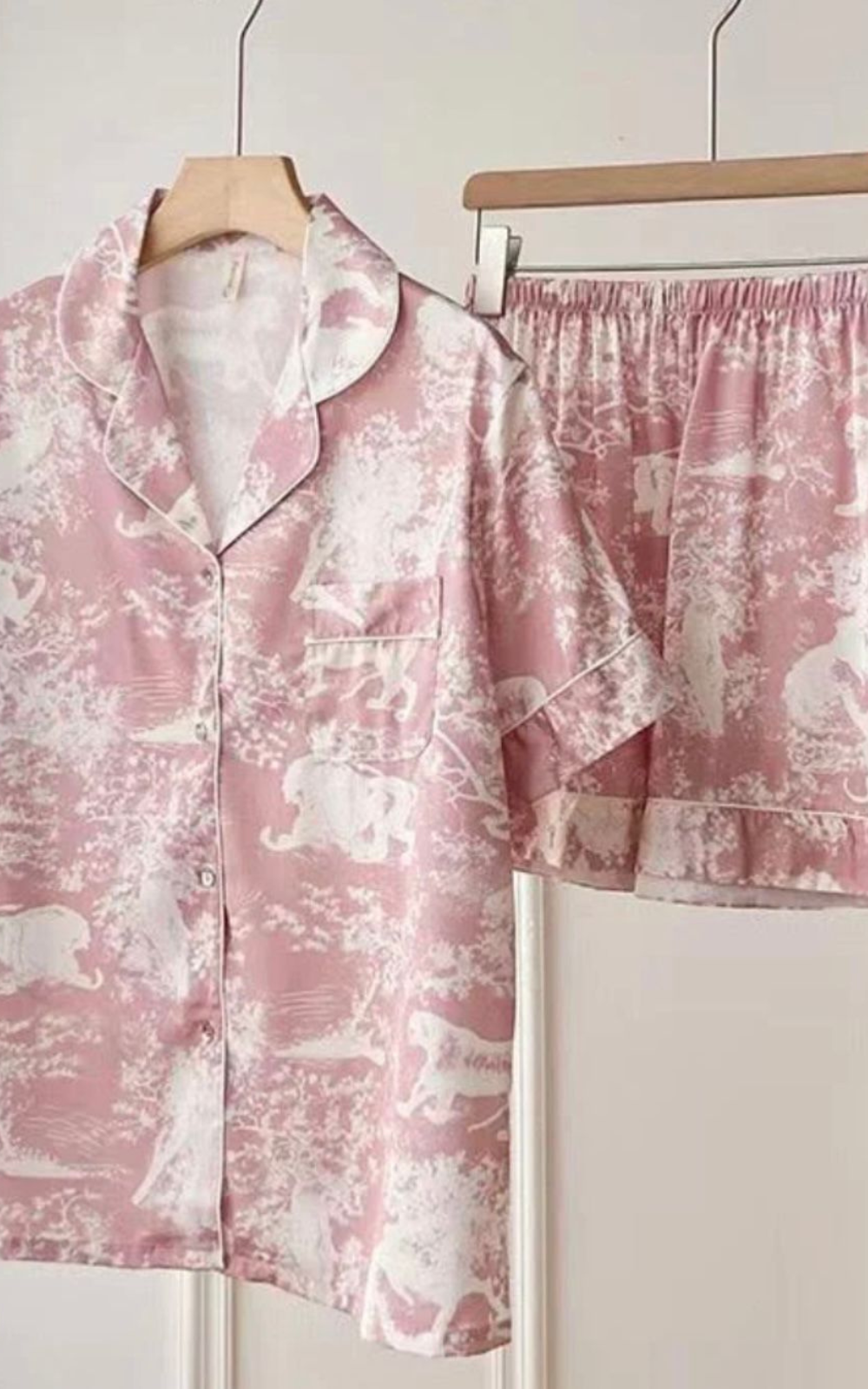 Dreamy Her Shorts Set Pink Toile