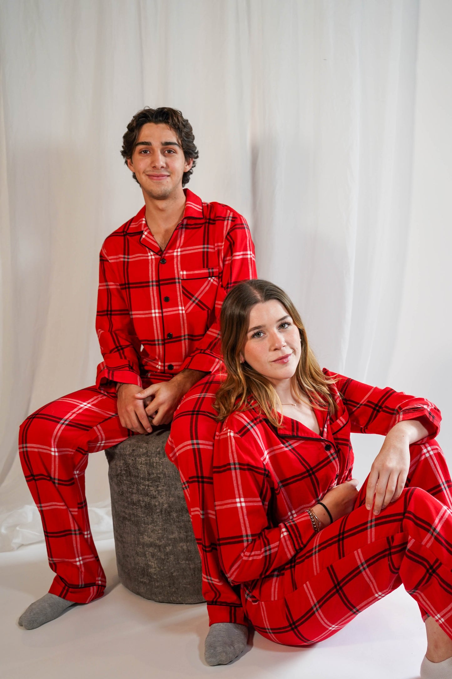 Cozy Men Pants Set Red