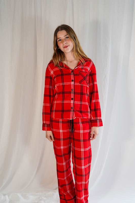 Cozy Her Pants Set Red