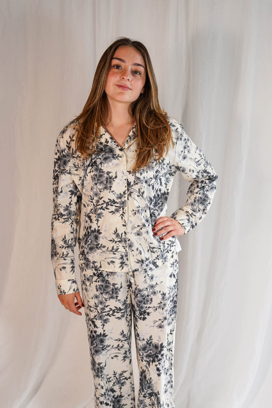 Luxe Her Pants Grey Bouquet