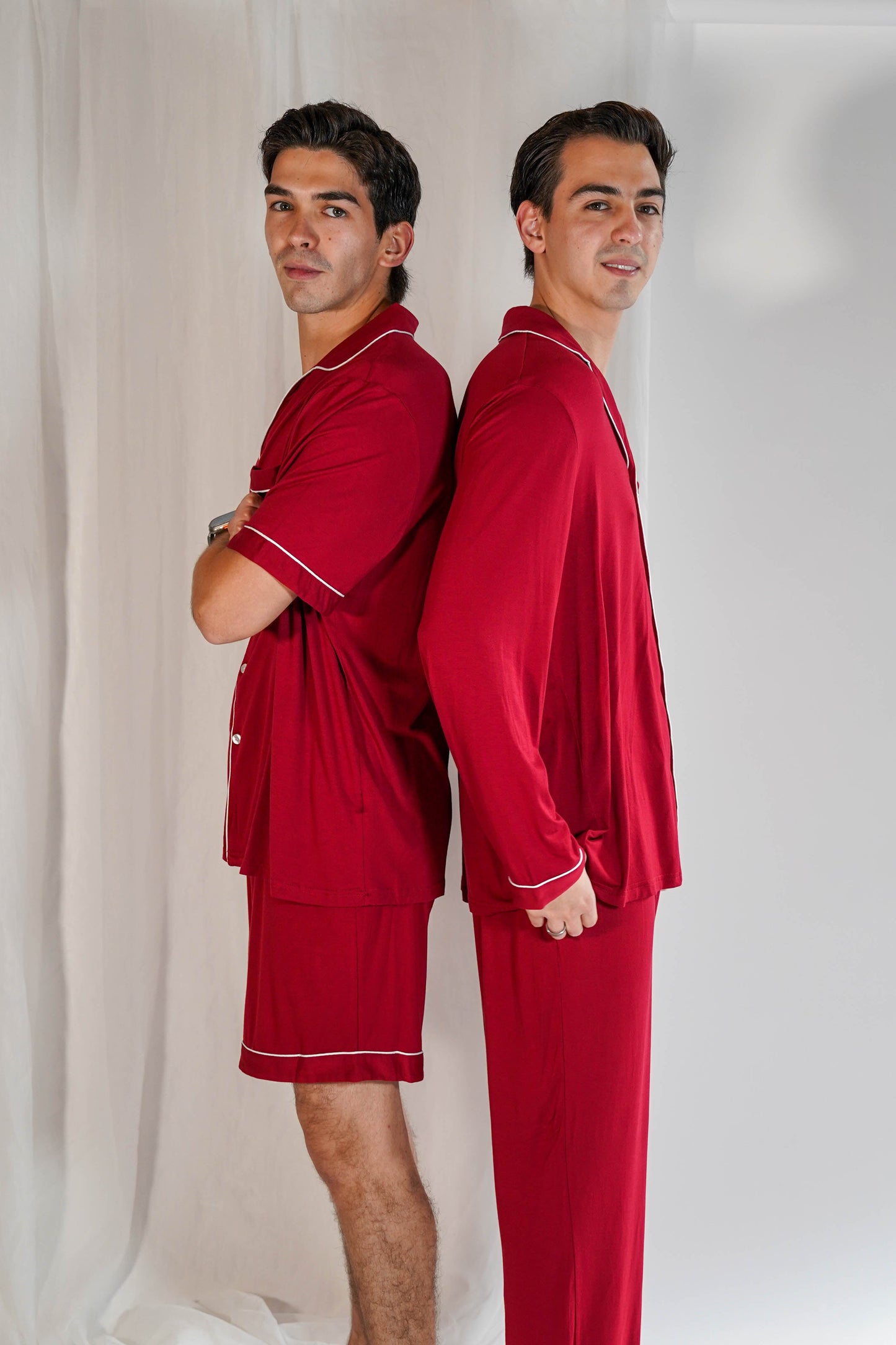 Classic Men Pants Set Red