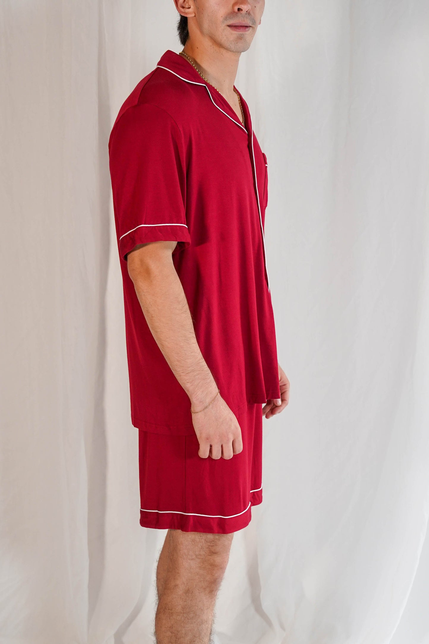 Classic Men Shorts Set Red