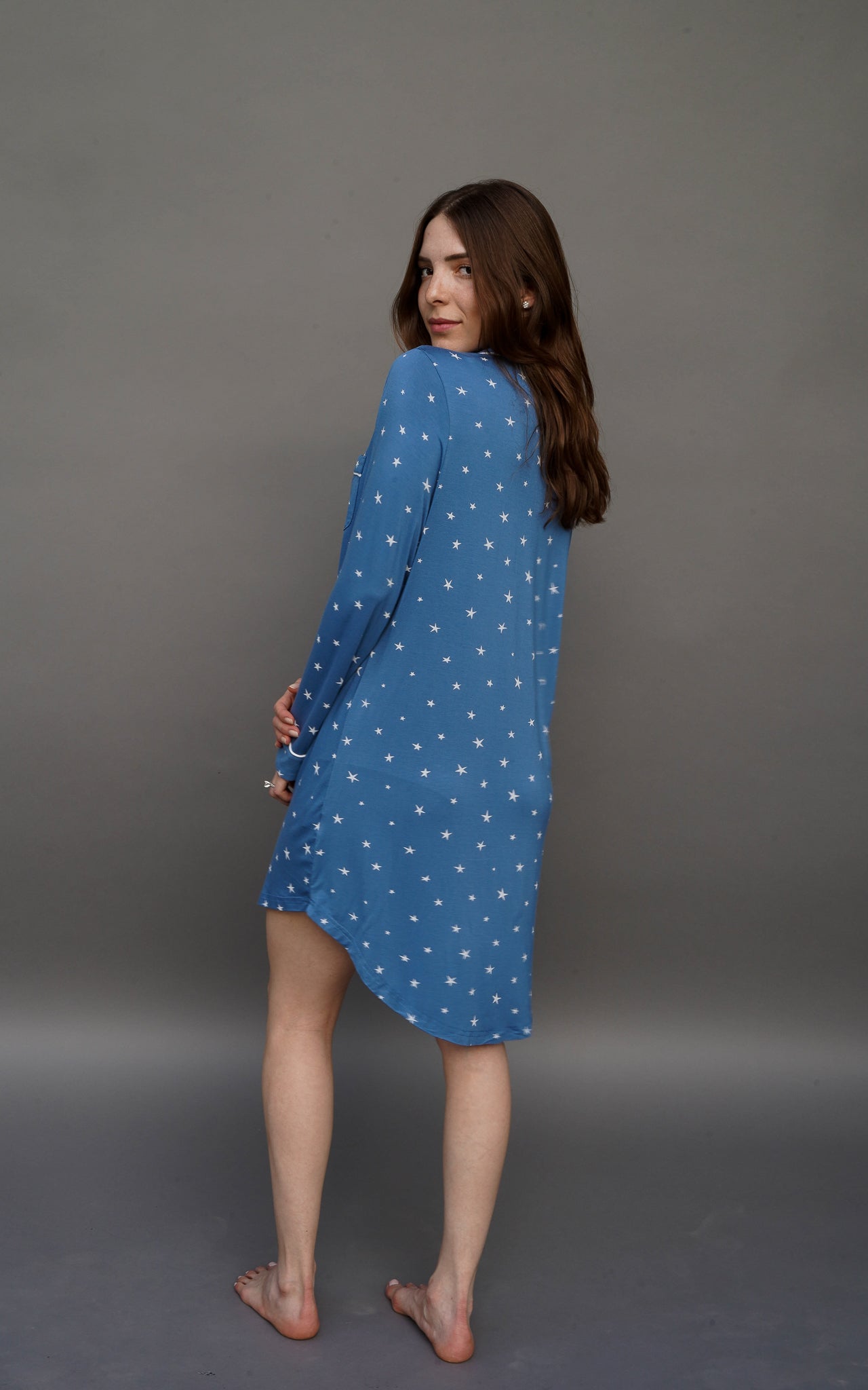 Classic Her Dress Blue Stars