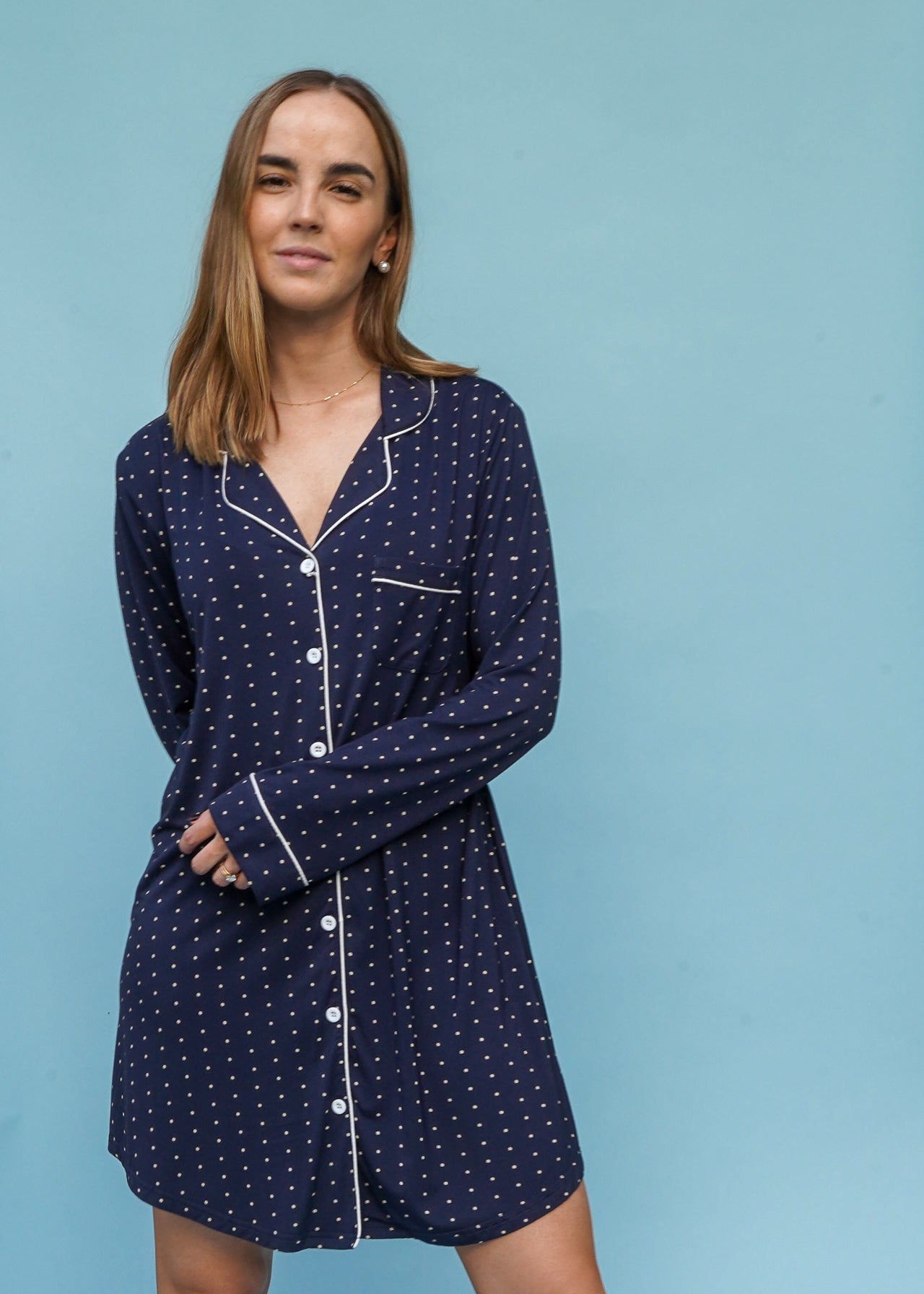 Classic Her Dress Blue Dots