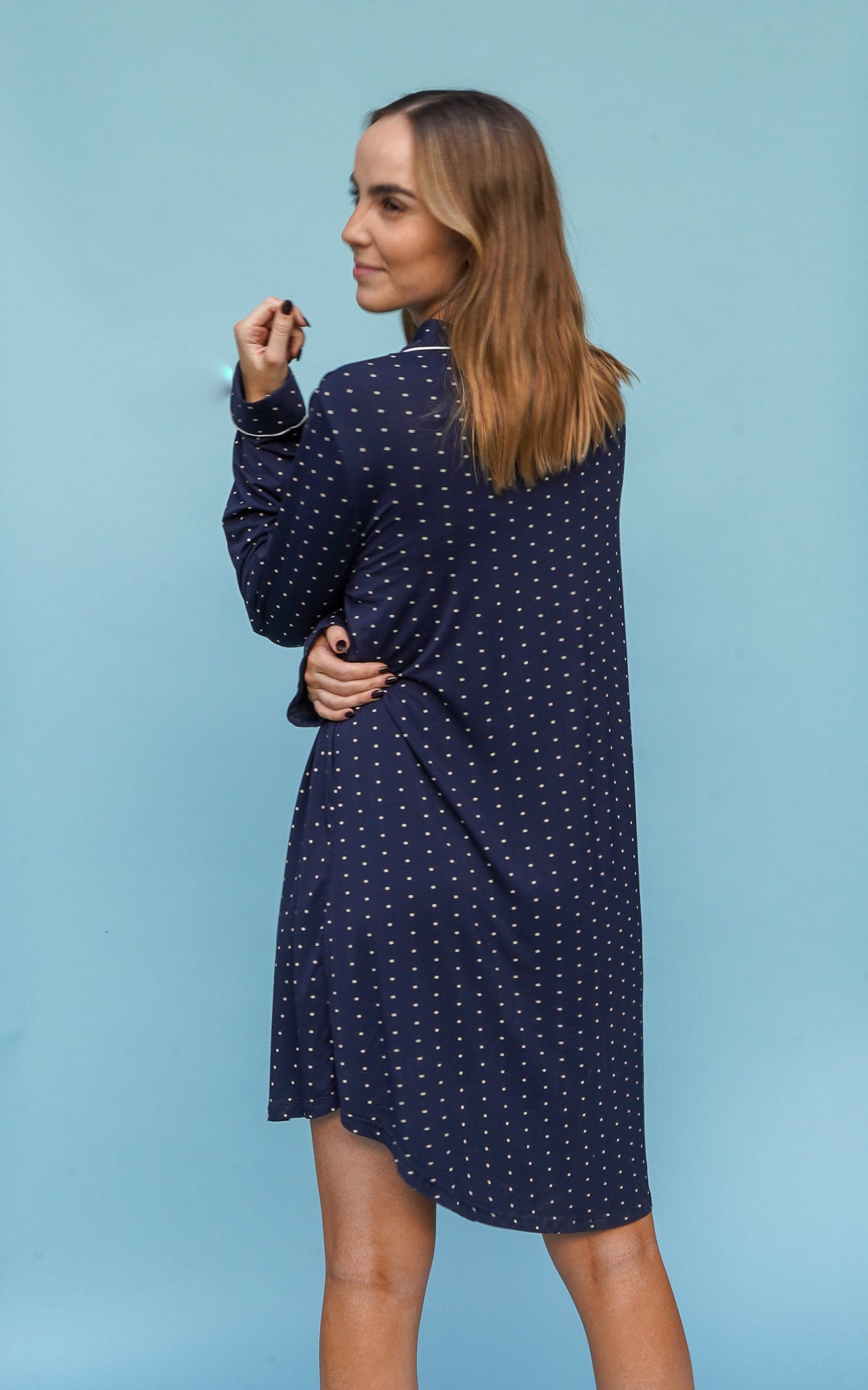 Classic Her Dress Blue Dots