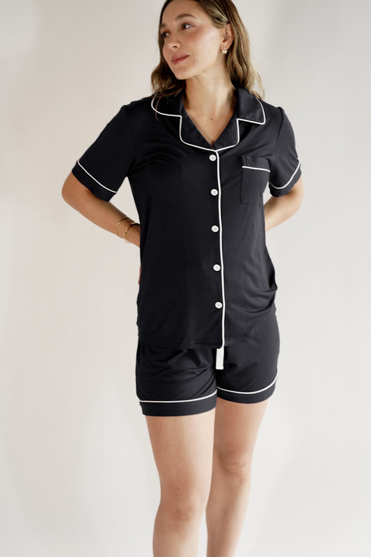 Classic Her Shorts Set Black