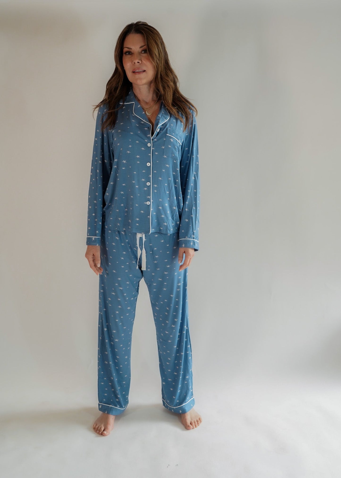 Classic Her Pants Set Blue Stars