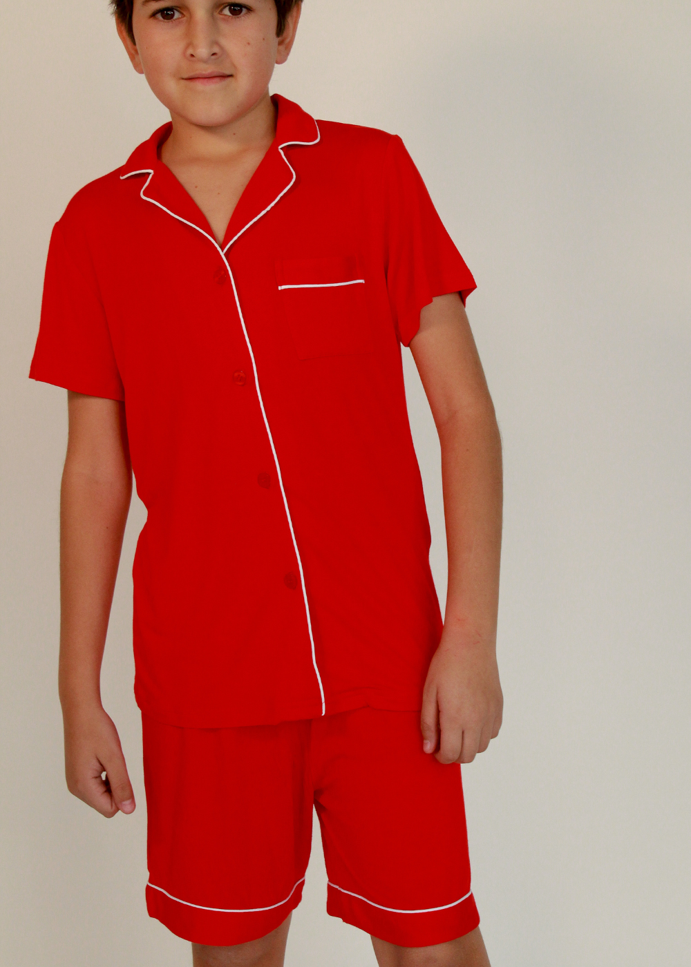 Classic Kids Short Set Red