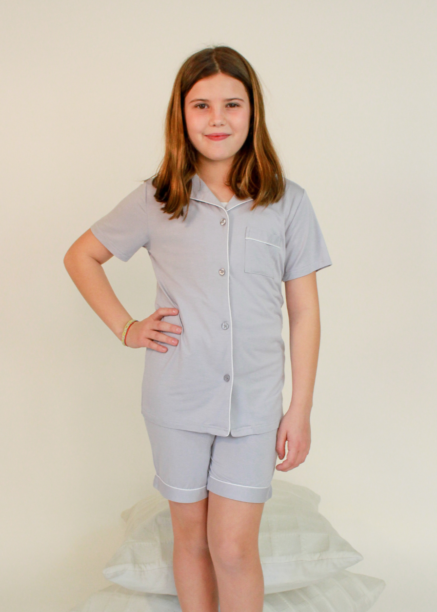 Classic Kids Short Set Gray