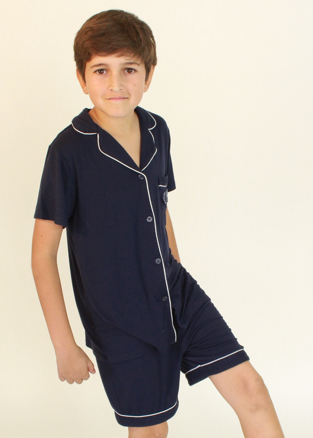 Classic Kids Short Set Navy
