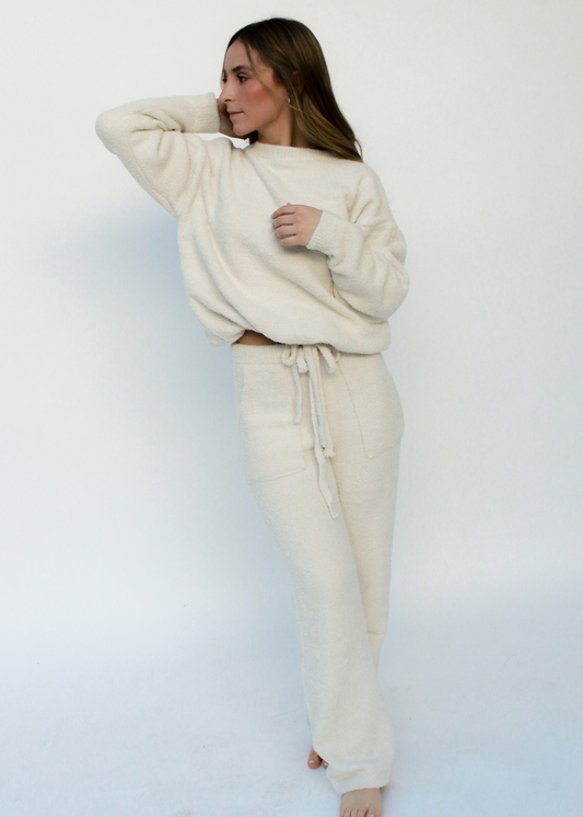 Loungewear Sherpa Set Ivory