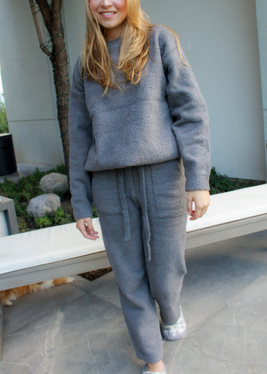 Loungewear Sherpa Set Gray